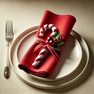 Servilleta de tela color rojo